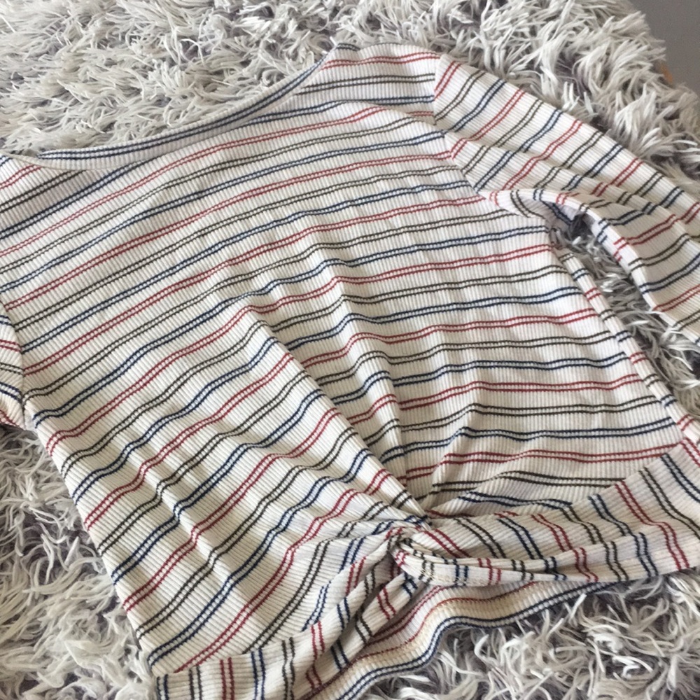 Striped cropped sweater